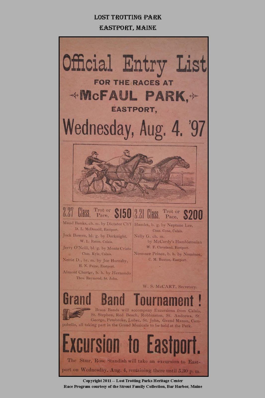 1897 Entry List and Poster